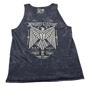 Xtreme Couture Tank Top Black Mens XXL MMA Activewear Y2K